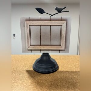 Elegant Black and Brown Photo Frame with bird decor